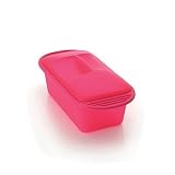 Mastrad - F72504 - Terrine en Silicone avec Livret Recettes Offert - 1000 g - Bi-Ton Framboise