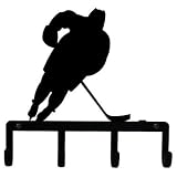 VWI KH-158 Hockey Silhouette Wrought Iron Key Holder Powder Metal Coated