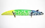 show Surfboard Wood Storage Rack | 1 Boards Angled