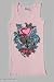 Ankh Royalty Pink Crystalled Roses Fleur-de-Lis Heart Crown Tank Top