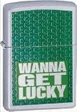 Zippo Lighter - Wanna Get Lucky Irish Green ZP 6476c
