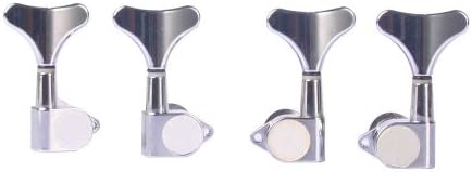 Vics 2R2L Chrome Plated Sealed Tuning Machine Heads for Gotoh Style Electric Bass