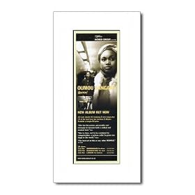 OUMOU SANGARE Oumou 380x202mm Matted Music Print - White