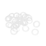 uxcell　フラットワッシャー　プラスチック　ホワイト　10 x 16 x 1mm　30個入り