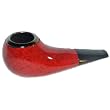 Small Brown Shiny Wooden Pipe for Tobacco Smoking with Case