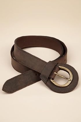 Leather Oval Buckle Belt