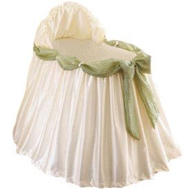 Swag Bassinet Set - w/ Green Sash