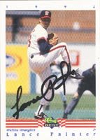 Cover image : Lance Painter, Wichita Wranglers - Padres Affiliate Autographed Card