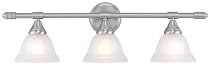 Hardware House 544999 29-Inch by 8-3/4-Inch Bath/Wall Lighting Fixture Brushed Nickel
