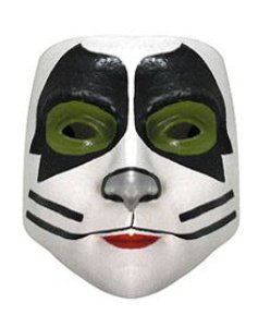 KISS Catman Half Mask Adult Halloween Costume Accessory