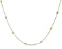 14k Yellow Gold Bezel Set Citrine Station Necklace, 32"