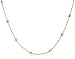 14k Yellow Gold Bezel Set Citrine Station Necklace, 32