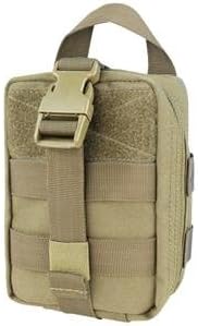 Complete USGI based Medical IFAK Trauma Kit and Supplies with CAT Tourniquet includes rip away IFAK pouch (Coyote)