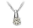 Ariel 18ct Gold 0.25ct H-SI1 Certified Diamond Solitaire Pendant with 46cm Chain