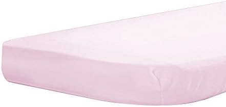 Portable Crib Sheet Knit 38" x 24" (2 Pack) (Pink)