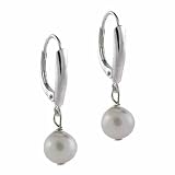 Sterling Silver Genuine Freshwater Cultured Gray Pearl LeverBack Lever Back Earrings