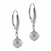Sterling Silver Genuine Freshwater Cultured Gray Pearl LeverBack Lever Back Earrings
