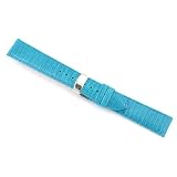 Watch Band Genuine Lizard Aqua 22mm