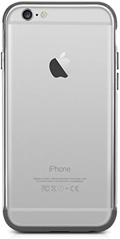 iPhone 6s Frame Case - JukeGear Apple iPhone 6/6s Protective Rim - Ultra Slim Premium Bumper Ring for iPhone 6 with 4.7" Screen - Gray / Clear - (JBumP6MGR)