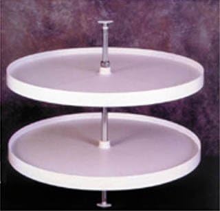 20in Full Round Lazy Susan Set White