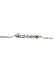 Zable(tm) Sterling Silver Sports Theme Bracelet with 7 Beads