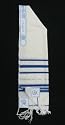 Blue and Silver 100% Light Weight Wool 36"x72"