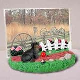 Dachshund, Black - Picture Frame with Fence