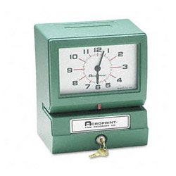 Acroprint 150-QR-4 Model 150 automatic print time recorder, month/date/0-23 hours/mins