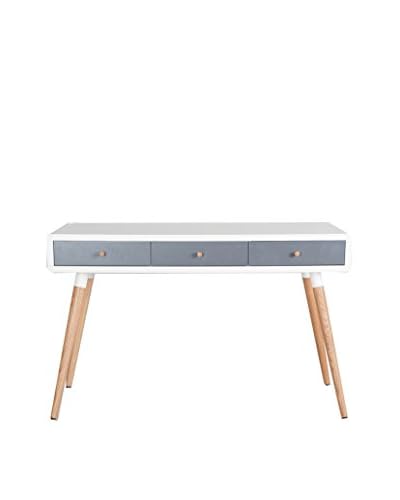 Design Twist Office Scrivania In Mdf 3 Cassetti Bianco/Antracite