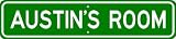AUSTIN ROOM SIGN - Personalized Gift Boy or Girl, Aluminum