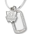 Sterling Silver Dallas Mavericks Logo 3/8" On Mini Dog Tag