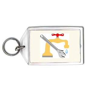 Keychain with plumber tools image