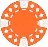 Clay Composite Diamond Suited Poker Chips 25 11.5 gram Orange Poker Chips