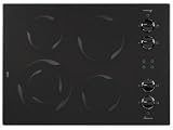 Amana AKT3040E 30 Smoothtop Electric Cooktop with 4 Ribbon Radiant Elements and ON/HOT Indicator Lights: Black
