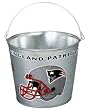 New England Patriots Metal 5 Quart Pail - Football Sports Merchandise