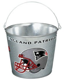 SportingGoods: New England Patriots 5 Quart Galvanized Pail