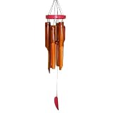 Asli Arts LG Pink Ring Bamboo 46 Inch Wind Chime