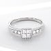 0.70 Carat Round Brilliant with Princess Diamond Designer Ring in 18ct Solid White Gold