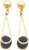 31YPZtU3TpL. SL160  14K Yellow Gold Onyx Drop Dangle Earrings Jewelry