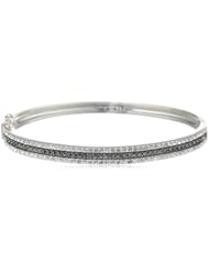 Judith Jack "Classics" Sterling Silver, Marcasite Oval Bangle Bracelet, 2.7"