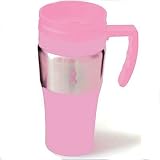 Farberware Pink Ribbon Everyday Series Travel Mug - Pink with Handle