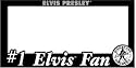 #1 Elvis Fan License Plate Frame (Made of Plastic)