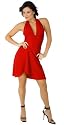 Sexy Short Evening Club Cocktail Halter Dress with Sarong Short Skirt from Hot Fash Dresses - CONTESSA Red