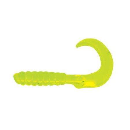 Yum F2 Walleye Grub Bait (Chartreuse)