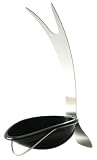 Orka Stainless and Silicone Utensils Rest, Black