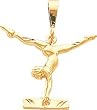 14K Yellow Gold Gymnast Charm