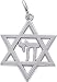 Star of David with Chai Charm, 10K Yellow Gold