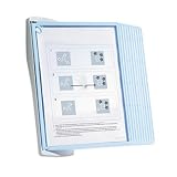 Sherpa Style Desk Reference System, 20 Sheet Capacity, Blue/Gray