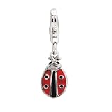 Sterling Silver Children's Enamel Ladybug Charm