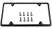 Premium Slim Style Stainless Steel License Plate Frame (4 Holes, Black UV Resistant Matte Finish)